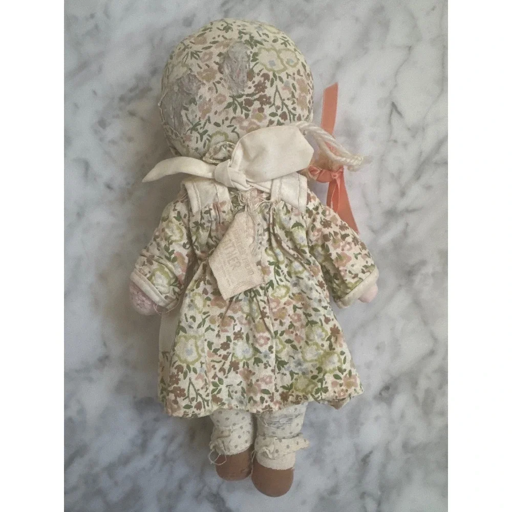 Vintage Heather Goldminc Clayworks Cloth Rag Doll Floral Cottagecore 12